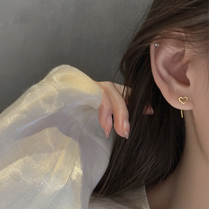 Anting Kait Wanita Model Hollow Out Warna Permen Untuk Hadiah Ulang Tahun / Valentine