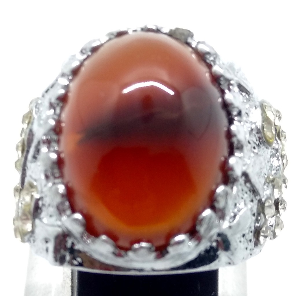 Cincin Batu Akik Jenang Emas Merah 024