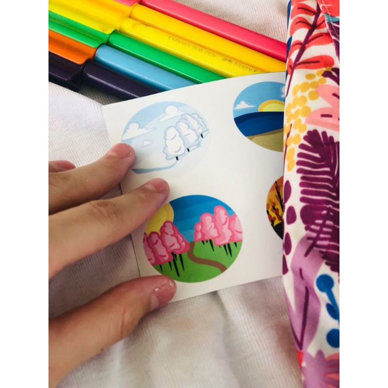 

Seasons throughout the years!Cute stickers - Sticker lucu (Kiss cut)