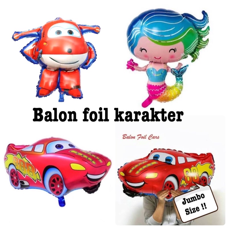 balon putri duyung mermaid balon foil cars mc queen balon foil bentuk duyung cars mobil robot wings poli