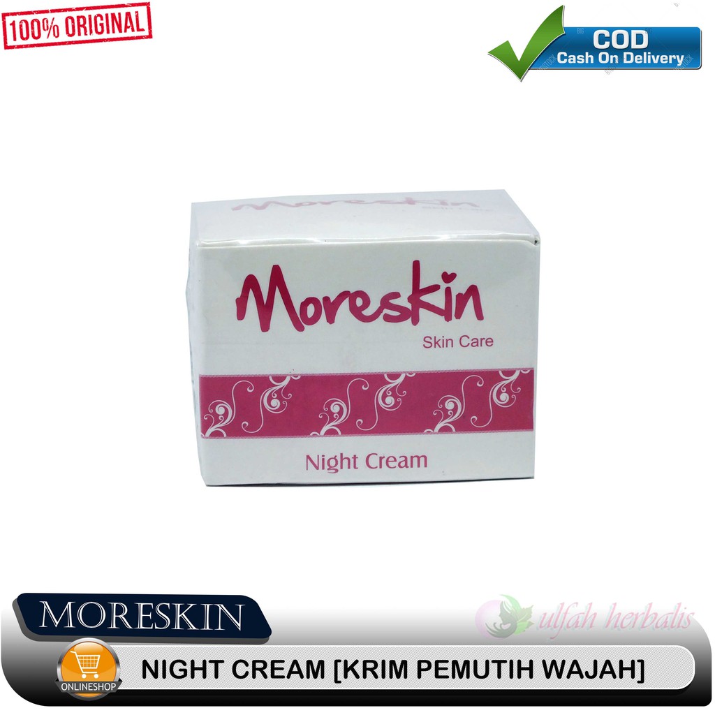 Moreskin Nasa Cream Malam Pemutih Wajah Mencerahkan, Menghilangkan Flek Hitam Dan Jerawat