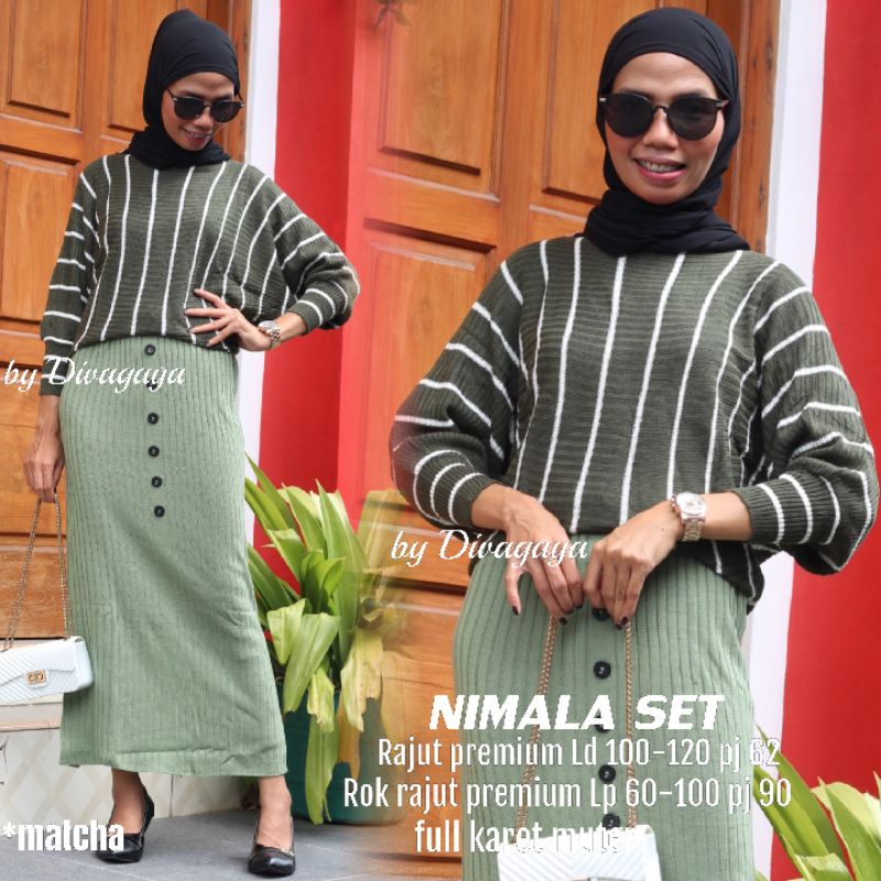 NIMALA SET ROK RAJUT PREMIUM ORI