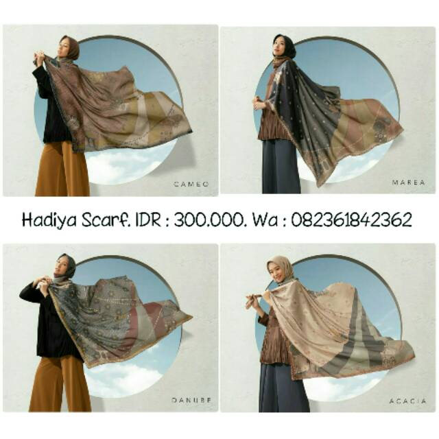 Hadiya Scarf by Kami Idea, Hijab Jilbab Segiempat Wanita Muslim