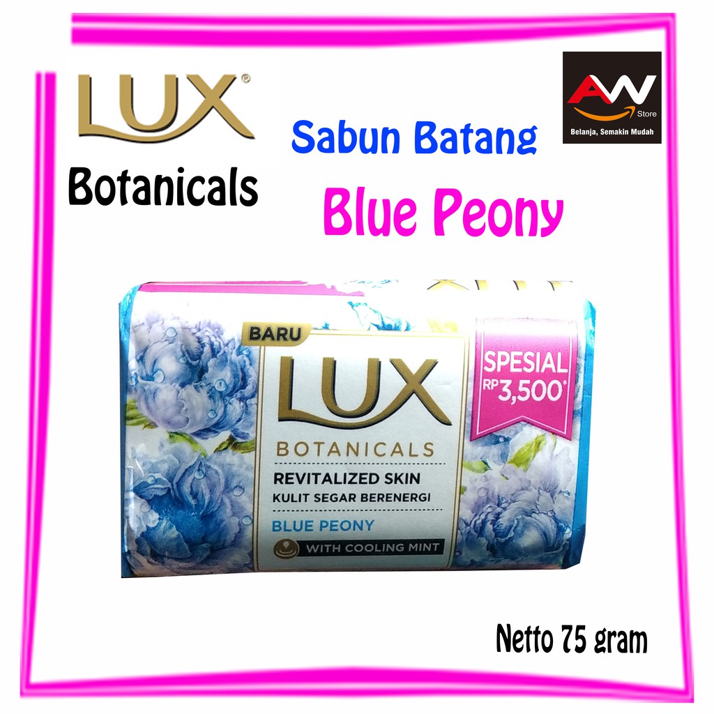 Lux Sabun Batang Botanicals Blue Peony 75 gram