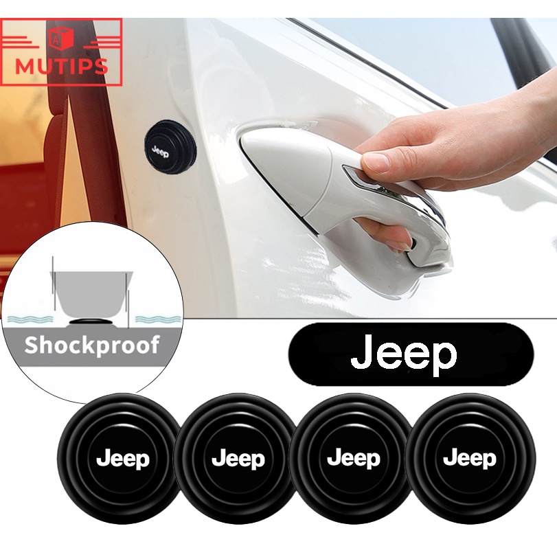 4 / 8 / 12Pcs Stiker Silikon Peredam Suara Anti Shock / Benturan Untuk Pintu Bagasi Mobil Jeep Wrangler jk Renegade 2022