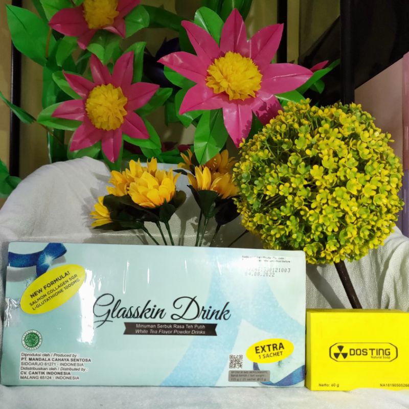 GLASSKIN DRINK MS GLOW FREE SABUN WHITENING