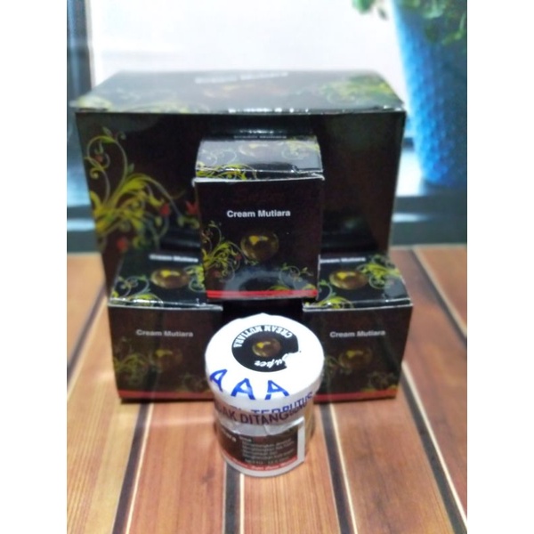 (cod)Cream Mutiara Bok Hitam Segel AAA jual 12pcs