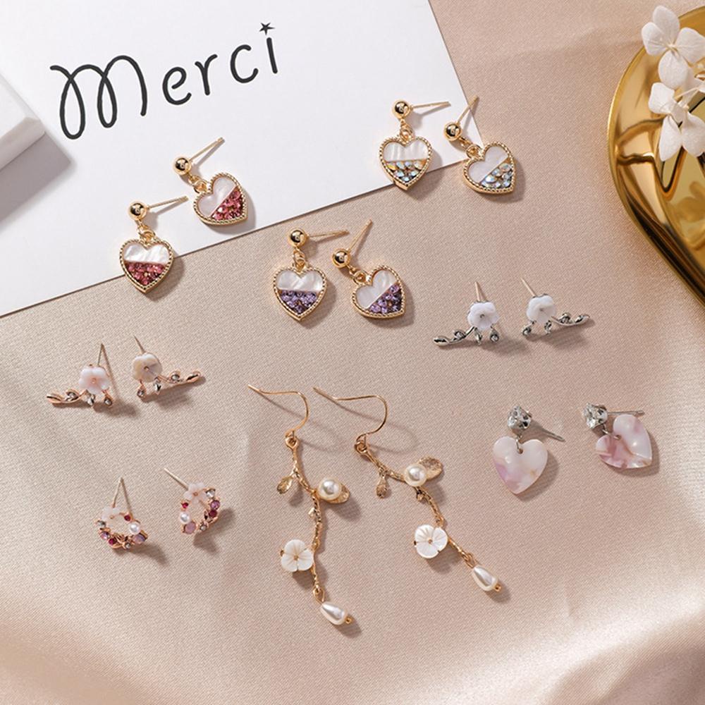 Lily Resin Anting Wanita Geometris Transparan Bunga Panjang Menjuntai Drop