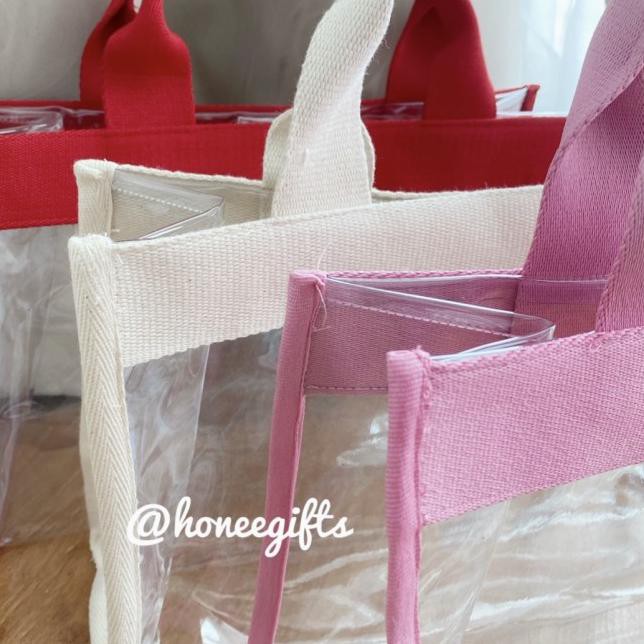 

Murmer!!-091 1pcs Tas tote marhen korea pvc mika goodie bag hampers gift transparan