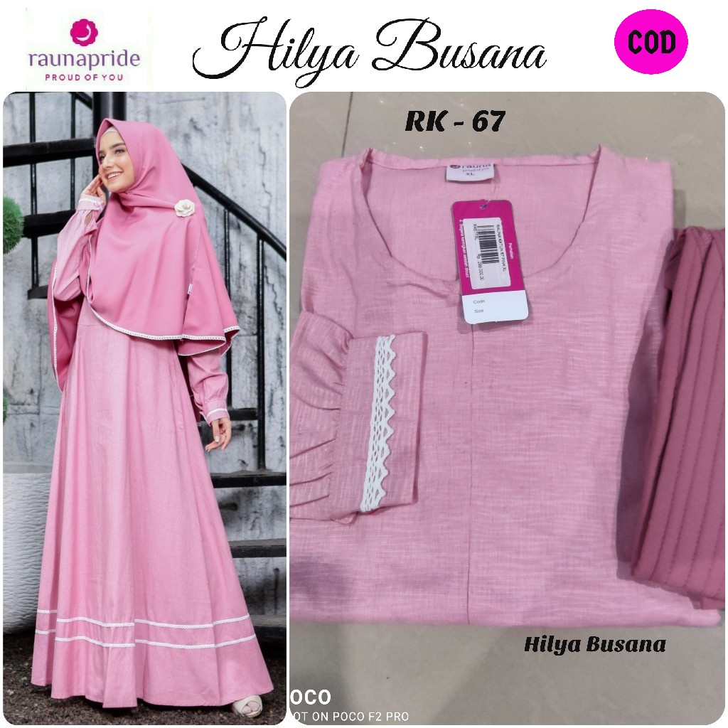 Dress Muslim Wanita / Gamis Rauna RK- 67 / Fashion Muslim