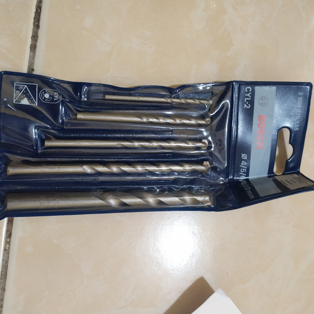 Bosch Mata Bor Beton Set (5 Pcs) 4,5,6,8,10/ Cyl-2 Masonry Drill (155)