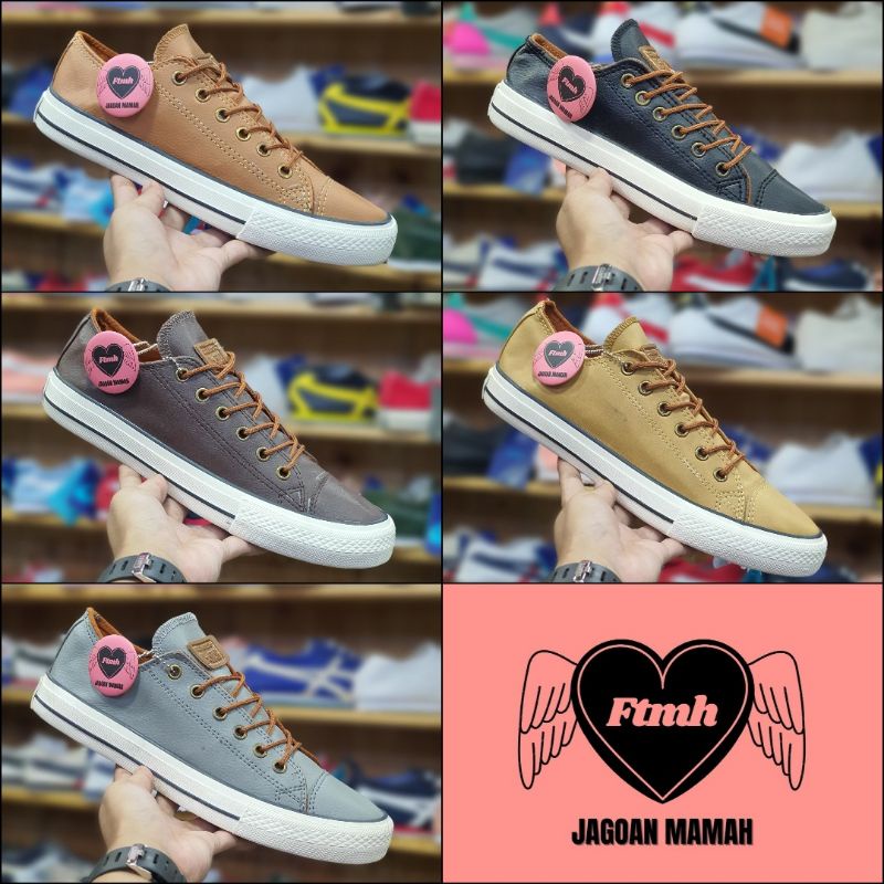 Sepatu Converse Low Kulit Grade Original Made In Vietnam BNIB