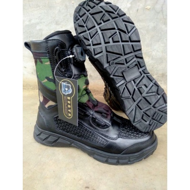 SEPATU PDL KULIT ASLI SEPATU PDL TNI TALI PUTAR SEPATU PDL LORENG TNI MEREK BRAYA SEPATU PDL SECURIT
