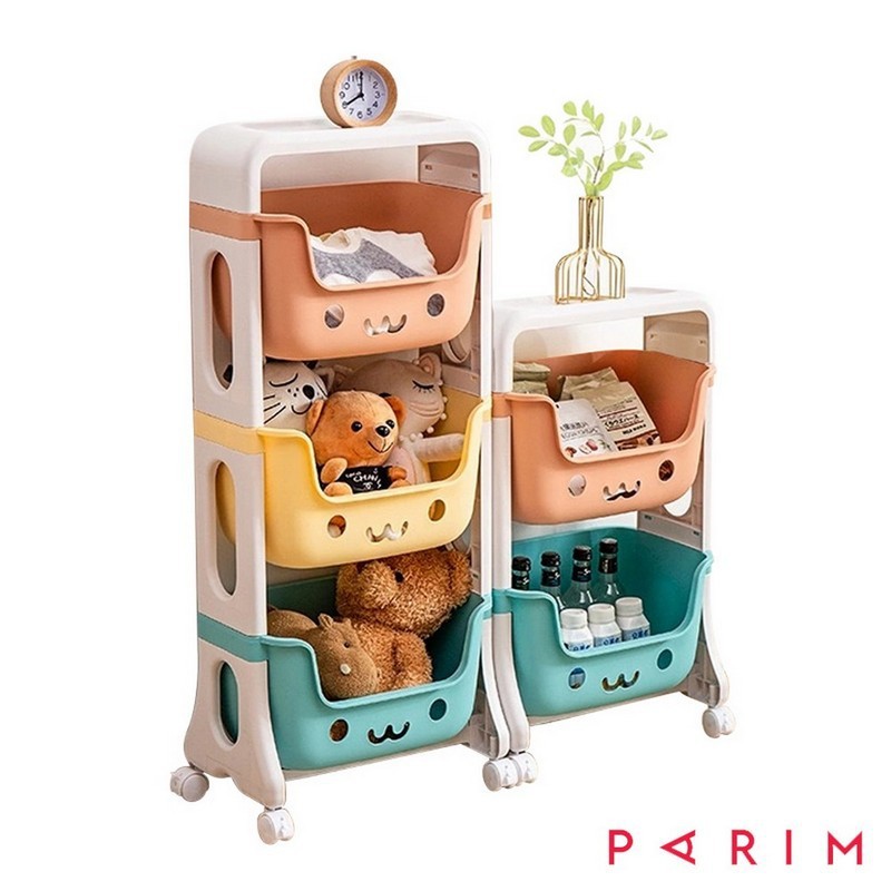 Rak roda Susun storage organizer Tempat Penyimpanan Mainan Anak Rak Mainan Anak YK-120A2/ Y-120A3