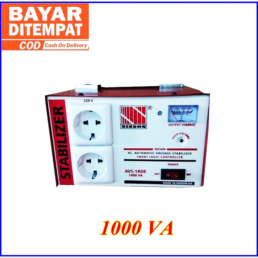 stabilizer tegangan ac otomatis AVS SCORE SC -8662 DAYA MAX 1000 VA