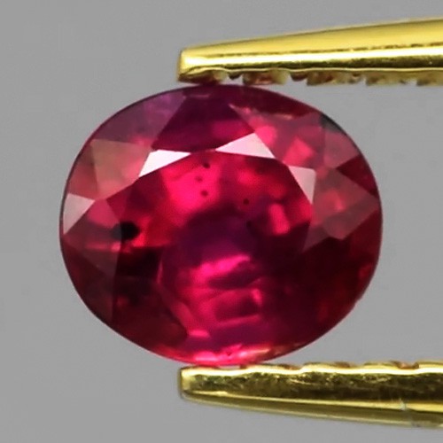 Certified 0.51 Carats  4.5x4mm Oval Natural Unheated Untreated Rich Red RUBY RB053