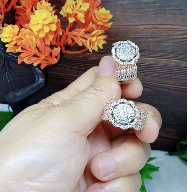 Cincin xuping kombinasi permata full k0013-0015