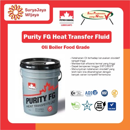 Jual Oli Boiler Food Grade PetroCanada Heat Transfer Fluid Shopee