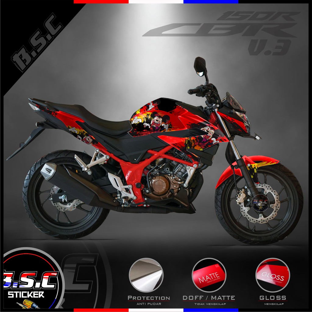 Decal FULL BODY Sticker CB 150R / CB150R / NEW 2018 CB 150R V.3 Motif Mickey Zombie