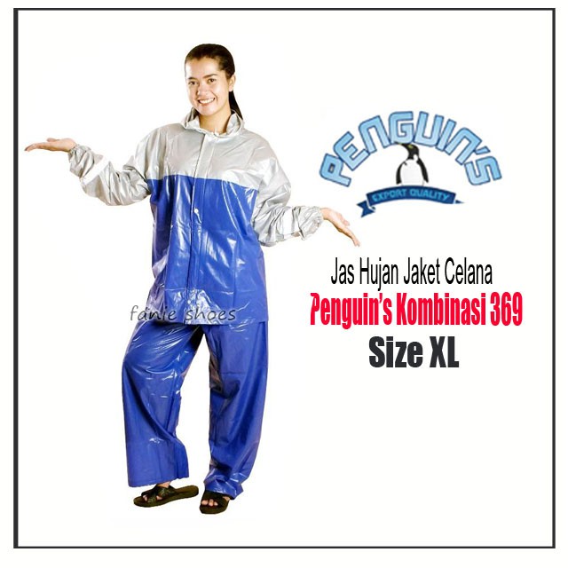 Jas Hujan Penguin's 369 XL Kombinasi / Jas Hujan Jaket Celana / Jas Hujan PVC