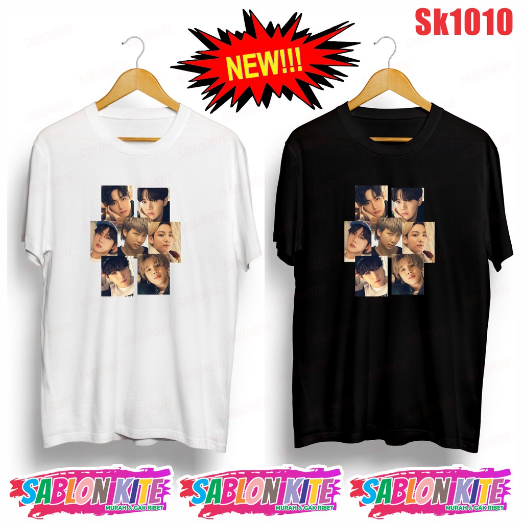 MURAH!!! KAOS KPOP ALL MEMBER SK1010 JK JM JIN SG JH V RM 8 WARNA UNISEX COMBED 30S