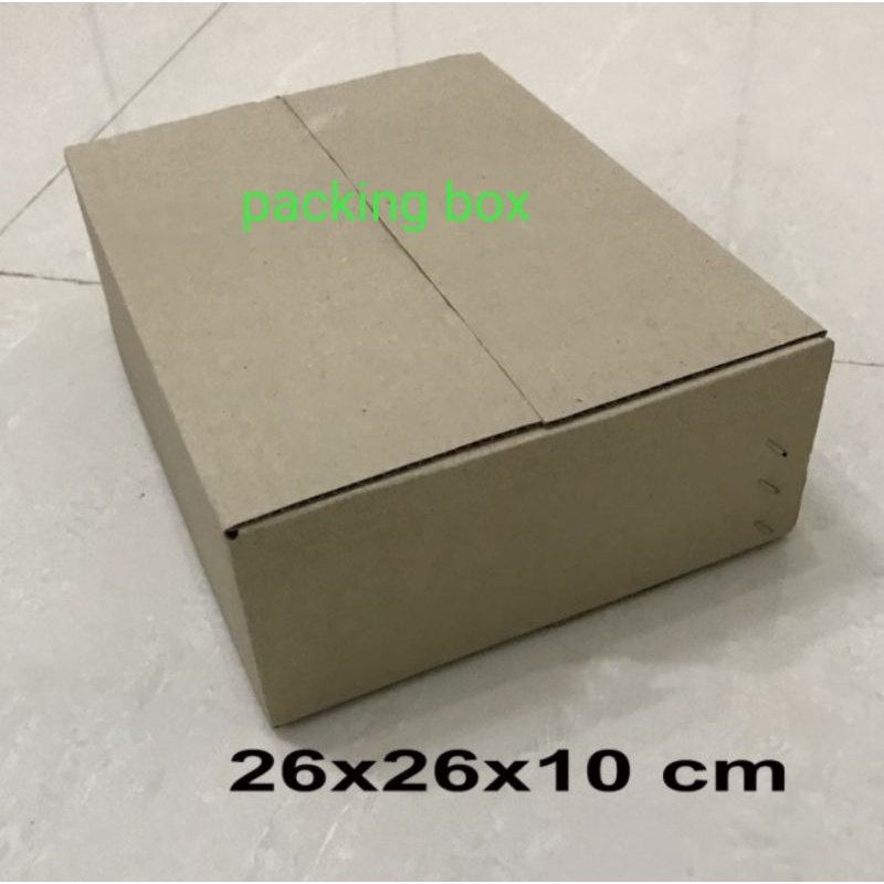 

kardus ukuran 26x26x10 cm box packing dll ST