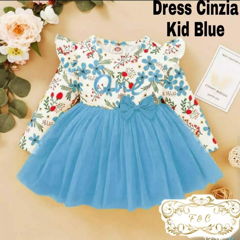 Dress anak cewek / Dress All Size 3-5 Tahun / Cinzia Kid