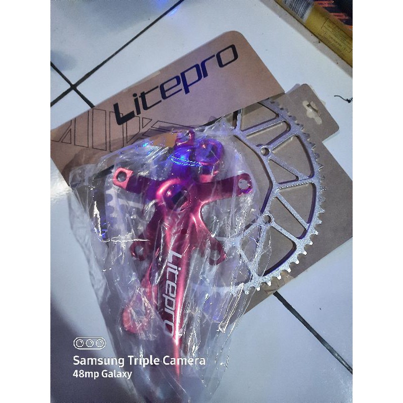 crank set 58t litepro silver