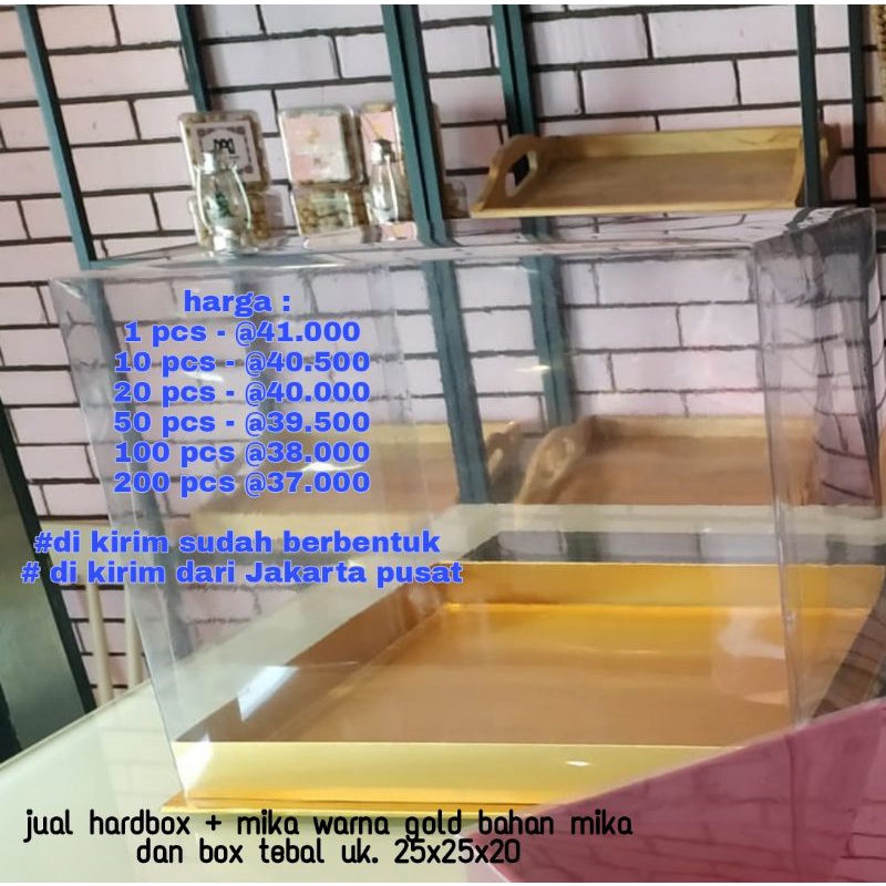 sagara box - box custom untuk kue tart - kue tinggi - cake tinggi - mika tebal banget 0.30 - box uku