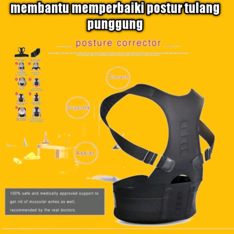 penyangga punggung Posture Support Brace / Penegak Pembentuk Penyangga Punggung Badan Posture Support Brace Shoulder Back Corrector