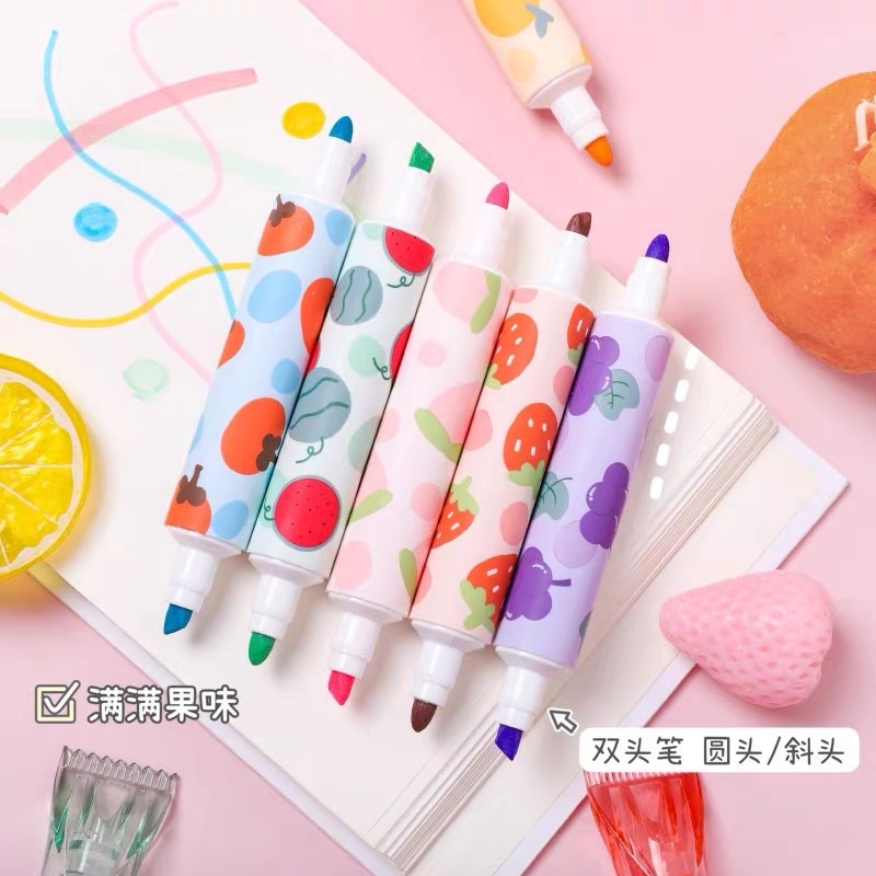 STABILO BUAH WARNA WARNI PASTEL RAINBOW TERMURAH / SPIDOL BUAH / ALAT TULIS FANCY UNIK LUCU / HIGHLIGHTER PEN SPIDOL STABILO PASTEL COLOURFUL FRUITS EDITION / JOURNAL MARKER / TEXTMARKER TEXTLINER