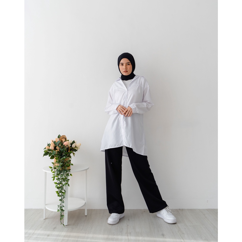 TUNIK KHUSUS PUTIH XXXL TANGAN PANJANG / TUNIC KHUSUS PUTIH JUMBO LENGAN PANJANG / TUNIK KANTOR