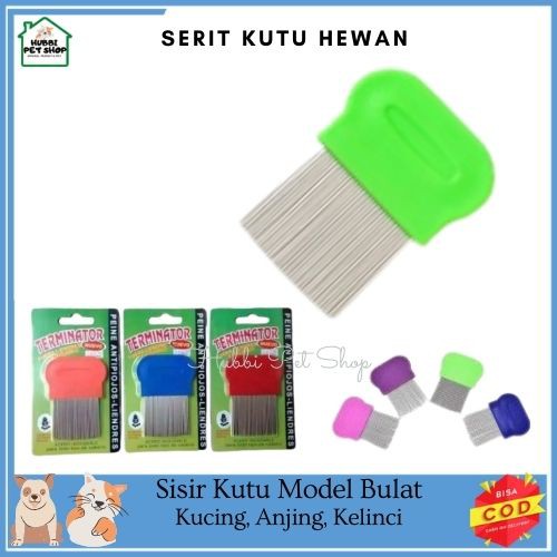 Sisir kutu hewan kucing/anjing dll