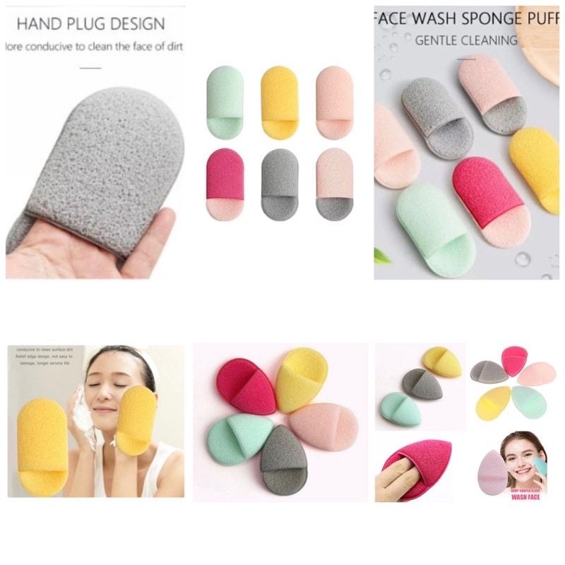 KONJAC SPONGE SIKAT PEMBERSIH WAJAH / BRUSH WASH / PUFF FACE CLEANER CLEANSING / SPONGE CLEANER