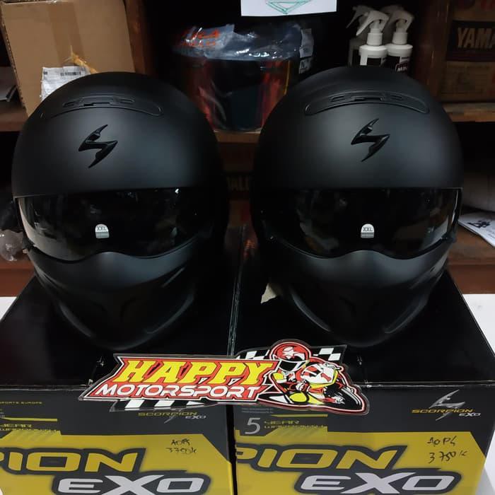 HELM SCORPION EXO COMBAT SOLID ORIGINAL FRANCE BLACK MATT SIZE XXL