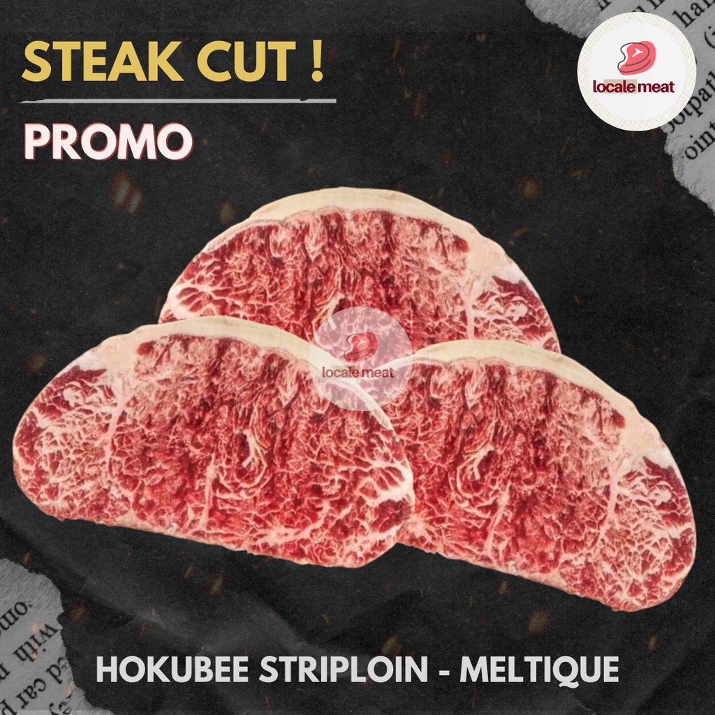 

3 PIECE - Primary Wagyu Hokubee Beef Steak / Striploin Meltique 200gr