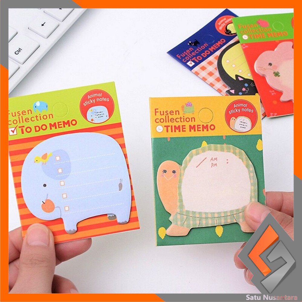 

SN-A3 Sticky Notes Motif Binatang Tempelan Kertas Catatan Memo Note Karakter Animal Lucu Unik