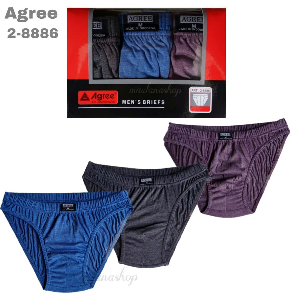 RC  Agree Golden Nick CD Celana Dalam Sempak Pria Dewasa Agree Sport Briefs Segitiga Size M L XL XXL