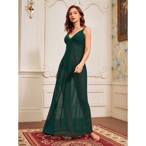 lingerie long dress chiffon