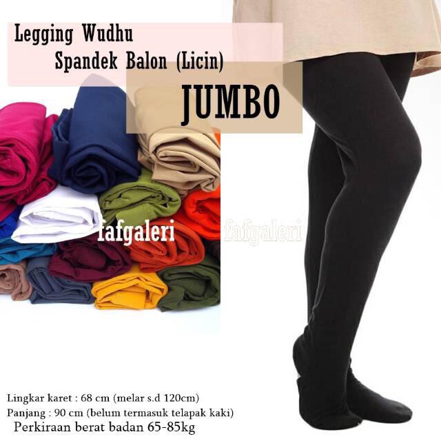 Legging Wudhu Jumbo Bahan Spandek Licin - C   elana Panjang