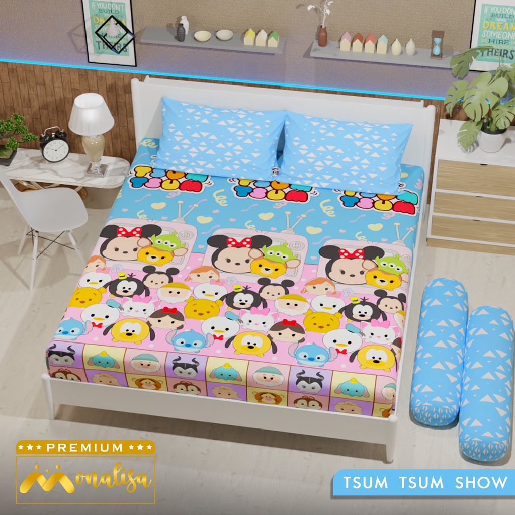 Monalisa Premium Sprei Uk 160/180 - Tsum-Tsum Show