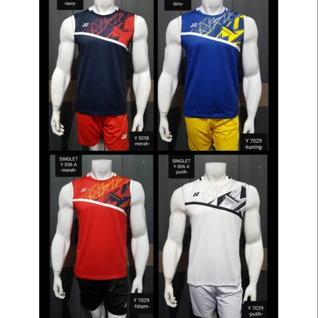 Jersey Badminton Singlet Yonex Y006A Baju Kaos Import