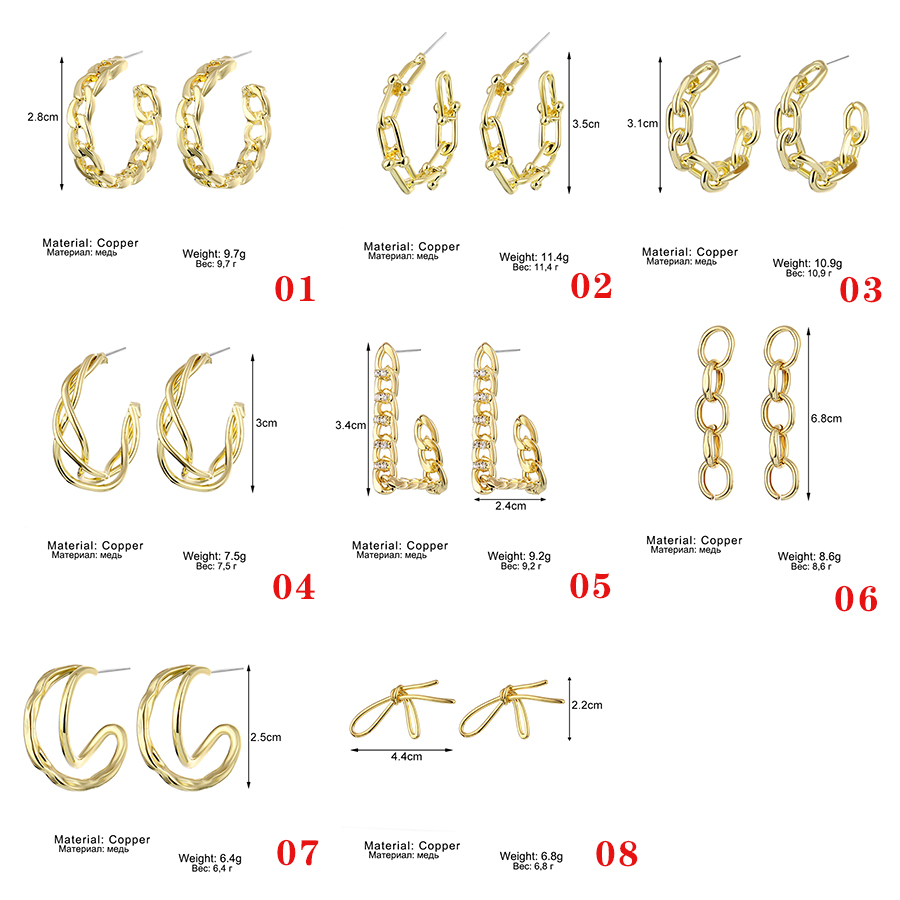 Anting Bentuk Bulat Geometris Warna Emas Untuk Wanita