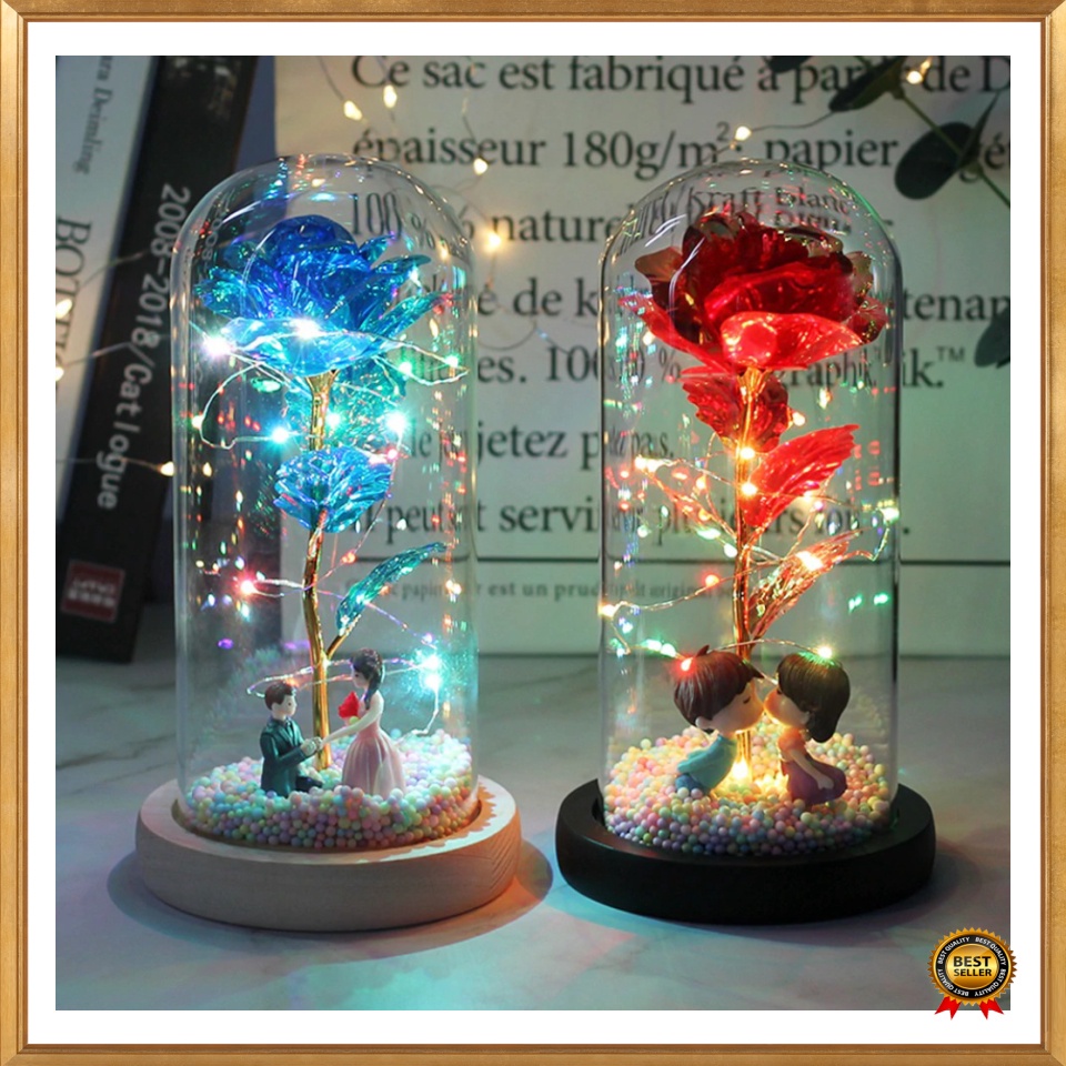 GS8 Bunga Mawar Lampu LED Dekorasi Galaxy Rose Eternal Fairy String Lights SZVVI  MSFRG-003 Whi