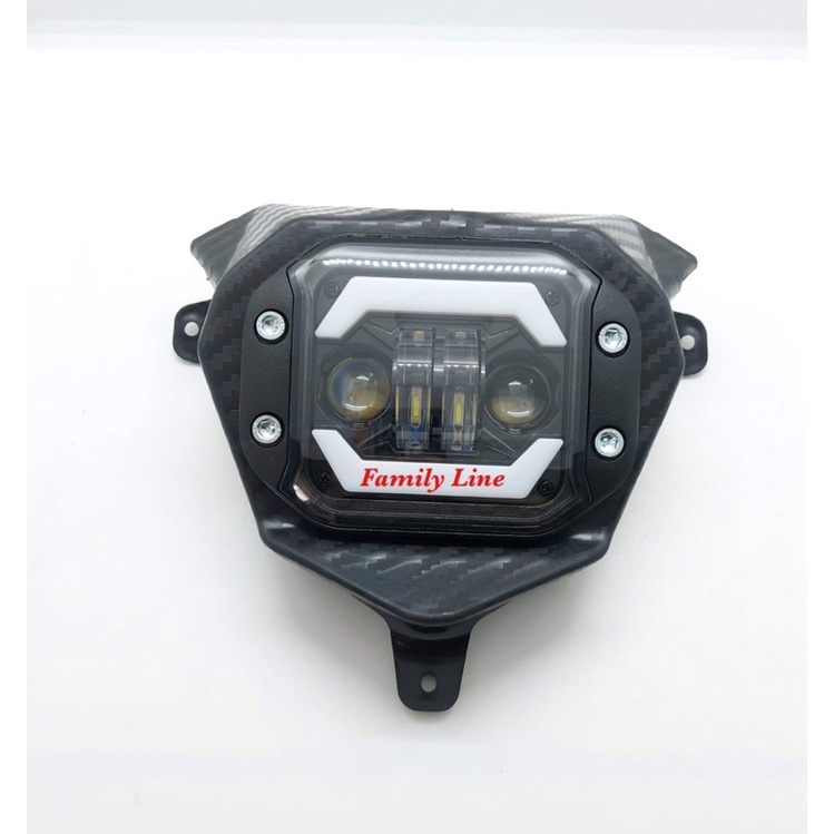 Reflektor Lampu Depan Daymaker Crf 150 L + Cover Karbon Pnp Crf 150L New Model