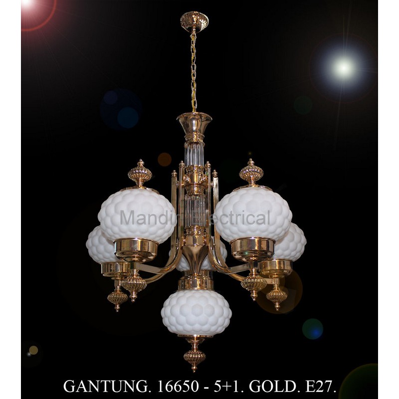 Lampu Hias Gantung Dekorasi Ruang Tamu 16650/5+1 CH-GD