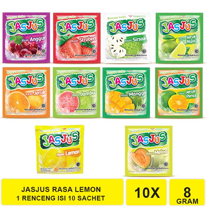 

JASJUS MINUMAN INSTAN SERBUK ANEKA RASA (1 RENCENG ISI 10 SACHET)