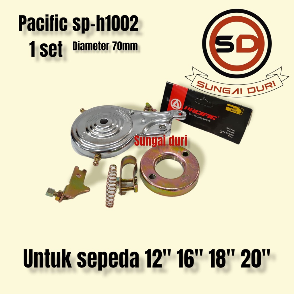 Tromol Rem belakang sepeda Pacific SP-G1002 70mm &amp; SP-G1003 90mm