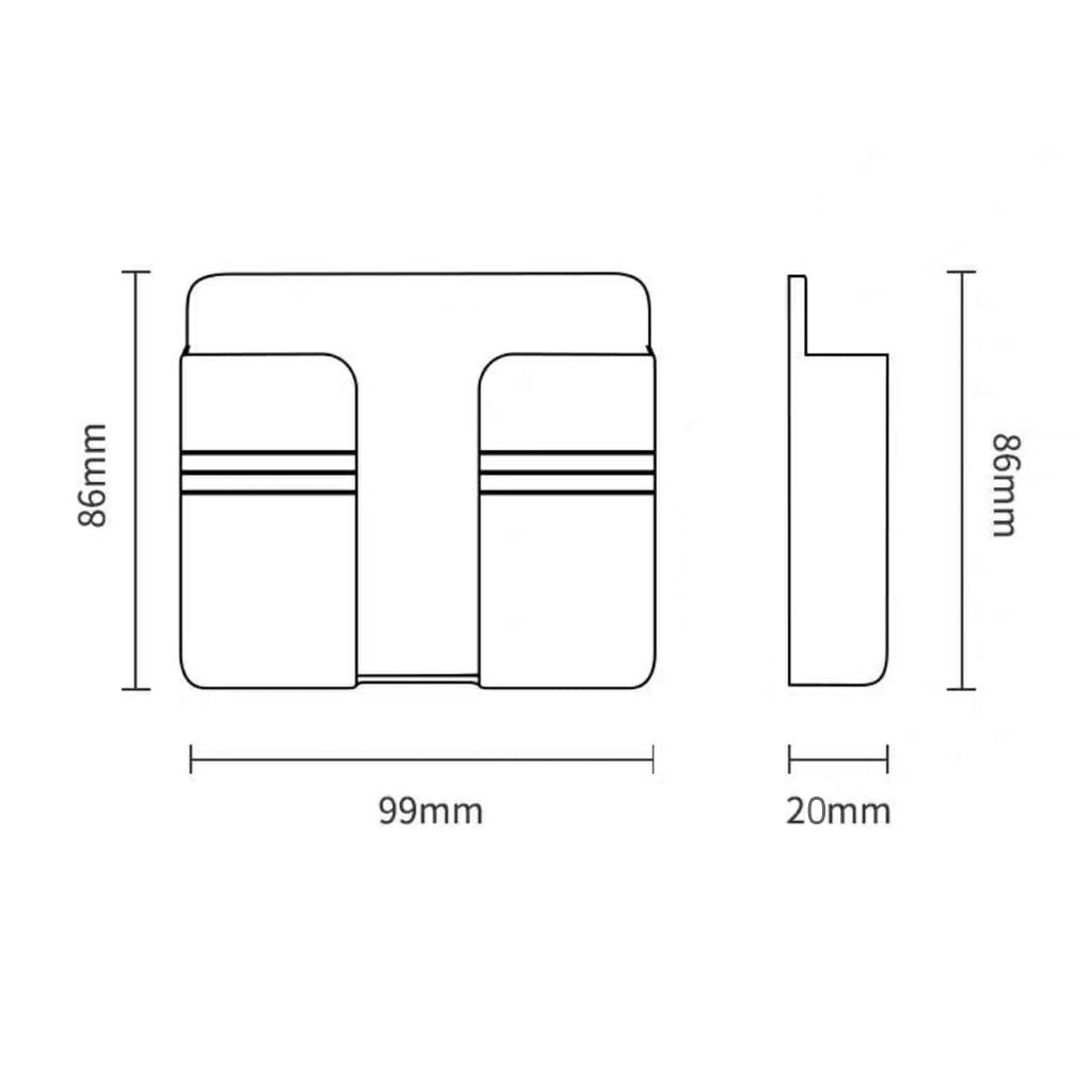 BRGUNIK Tempat Cas HP Dinding / Tempat Remote TV Tempel / Holder Cas HP R406