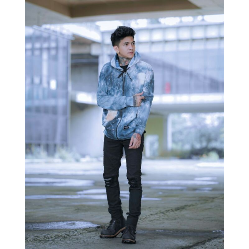 Sweater Hoodie Genetic Washing Jaket Pria Genious
